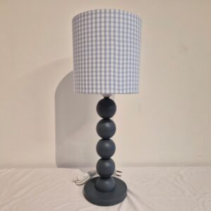 Abajur dot azul c/cúpula xadrezinho azul Lilian