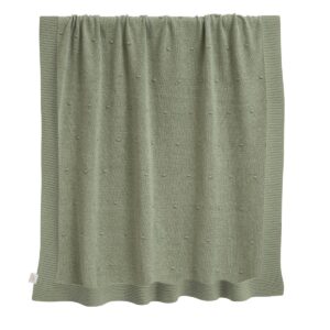 Manta de colo tricot verde Plantação SOFT AT