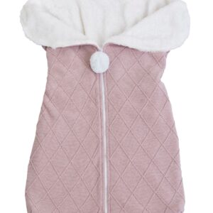 Saco para bebê trico rosa Una com pelinho SOFT AT